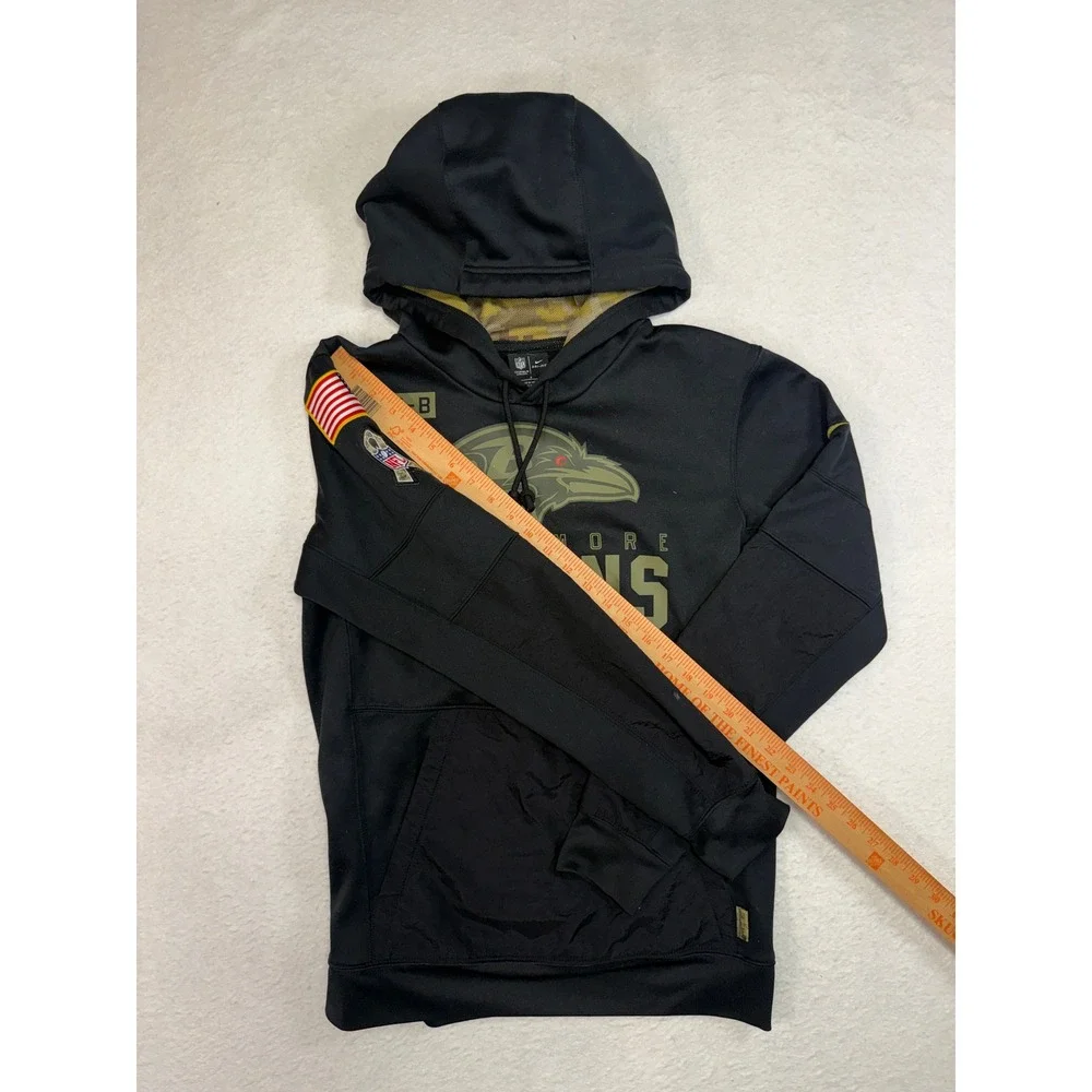Nike Baltimore Ravens Salute to Service Hoodie Black Mens Small NFL Dri-FIT